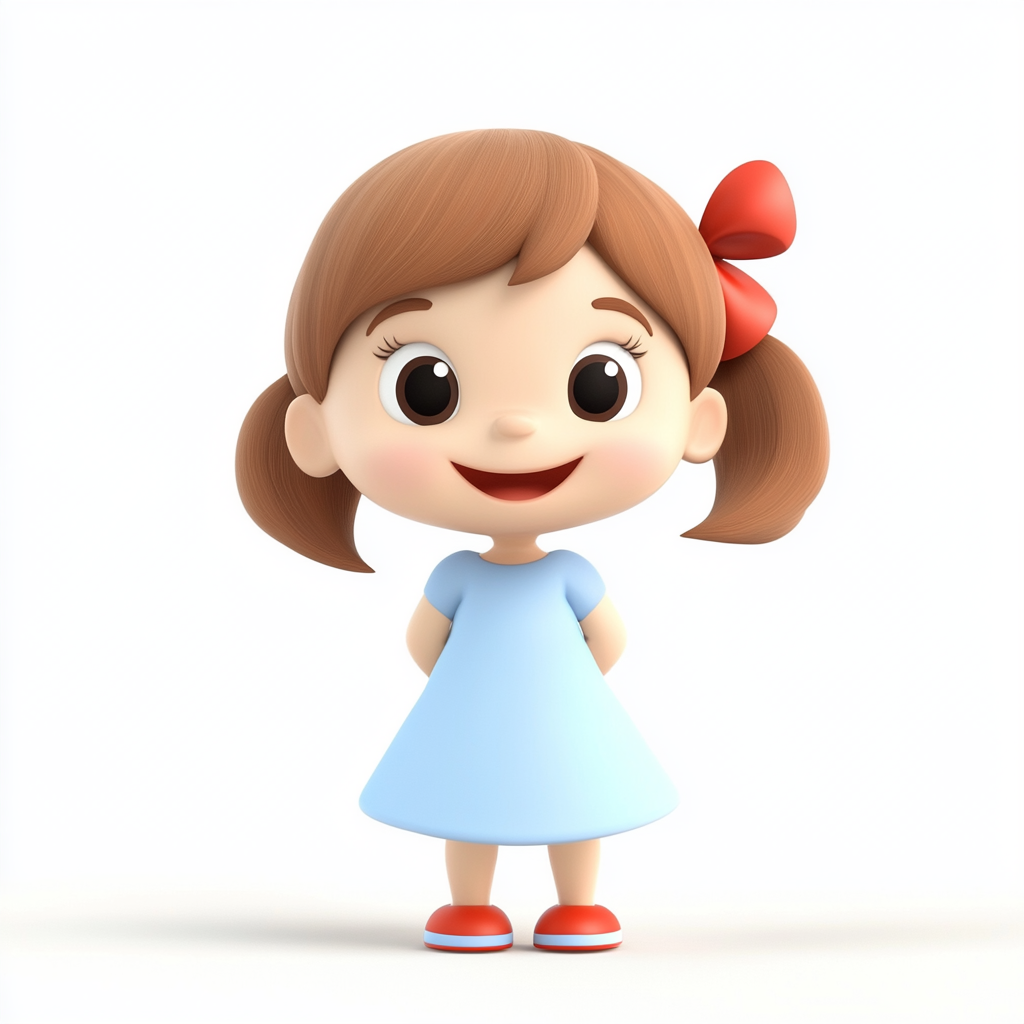 buchzauber_a_cute_little_normal_girl_smiling_cartoon_on_a_white_d75ca0af-76a1-4d98-af3d-2c924e443aed